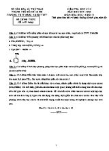 Đề kiểm tra học kỳ II môn Hóa học Lớp 11 - Năm học 2019-2020 - Trường THPT Năng khiếu TDTT